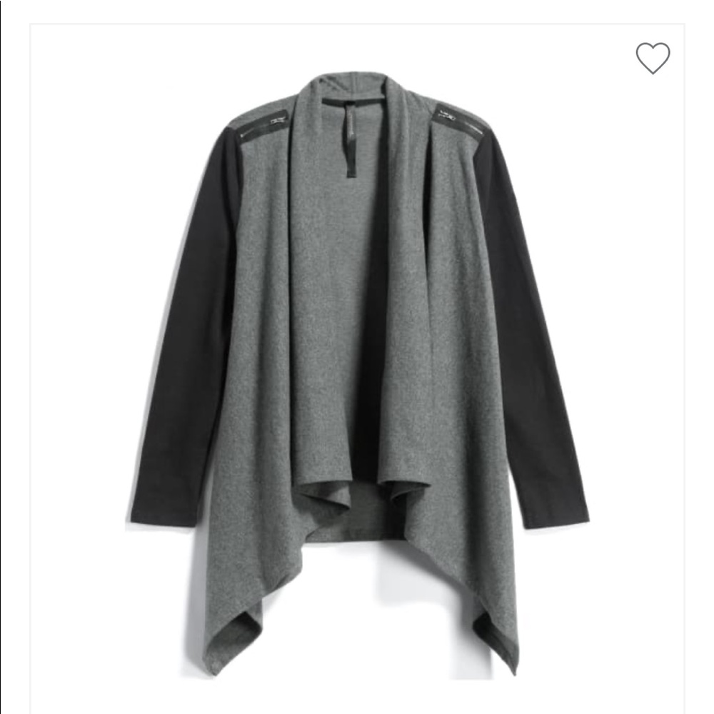 Benaci Colorblock Open Drape Cardigan